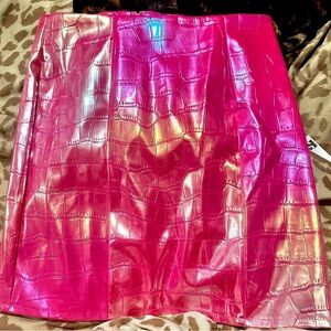 Pink mini skirt color shift